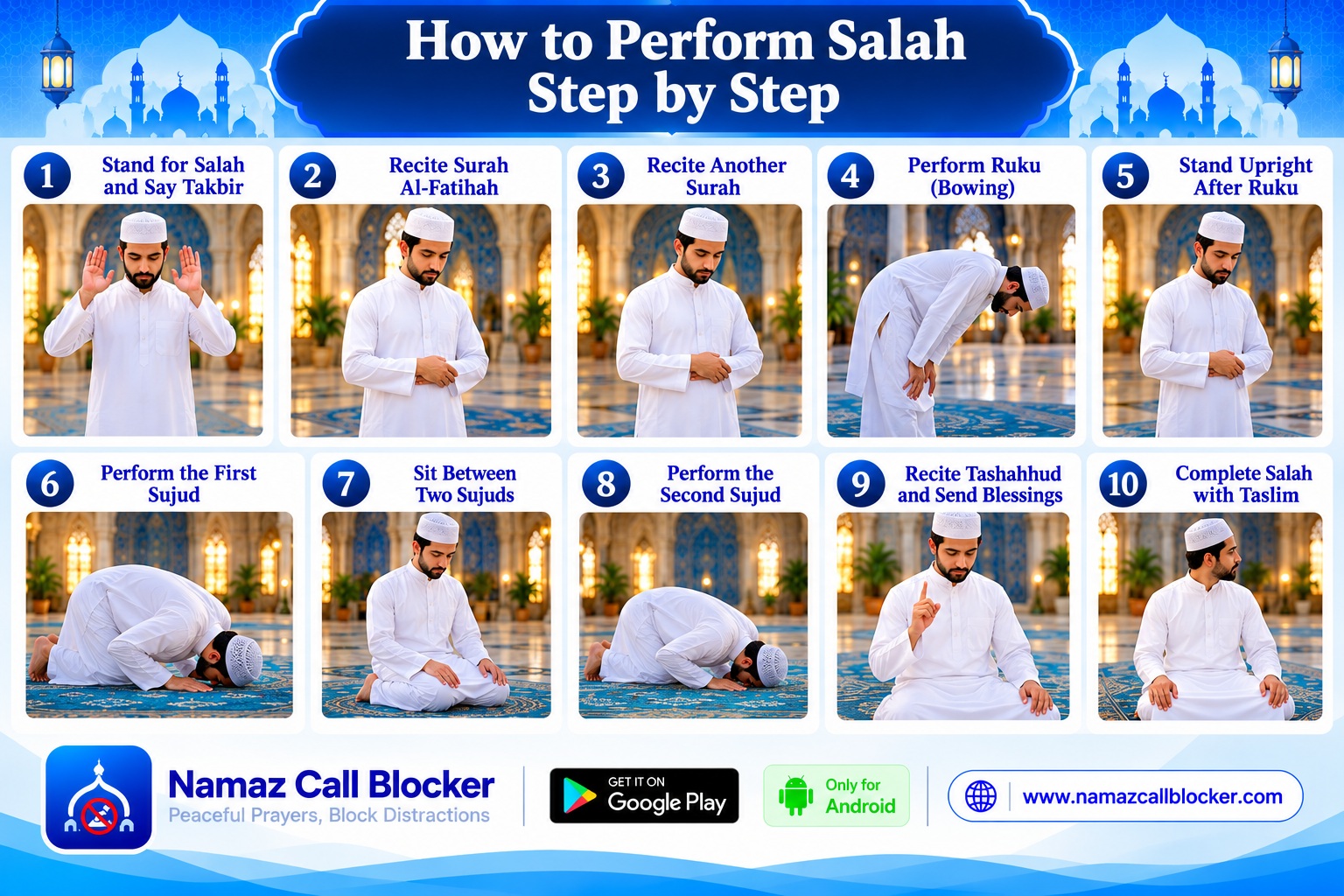 How to Perform Salah Step by Step sunnah way