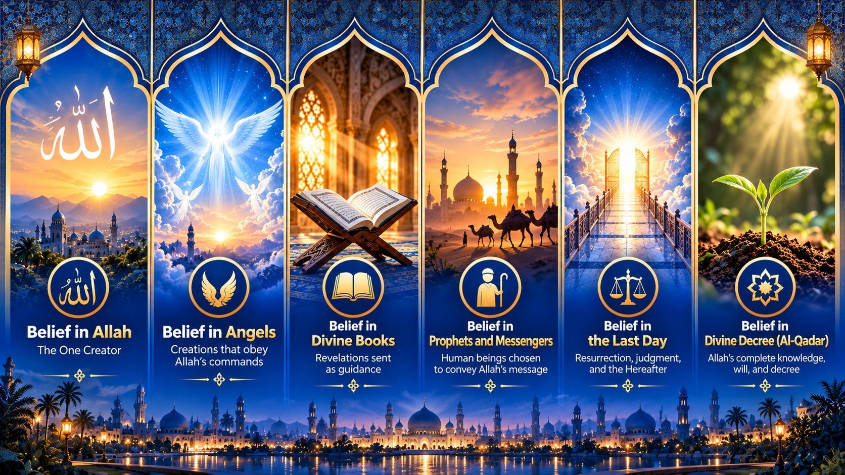 Six Articles of Faith in Islam Explained | Islamic Beliefs
